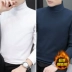 2 cái] Modal cổ cao áo sơ mi nam dài tay áo thun thu đông quần áo thu đông nhung dày ấm áp quần áo thu đông Suit phù hợp