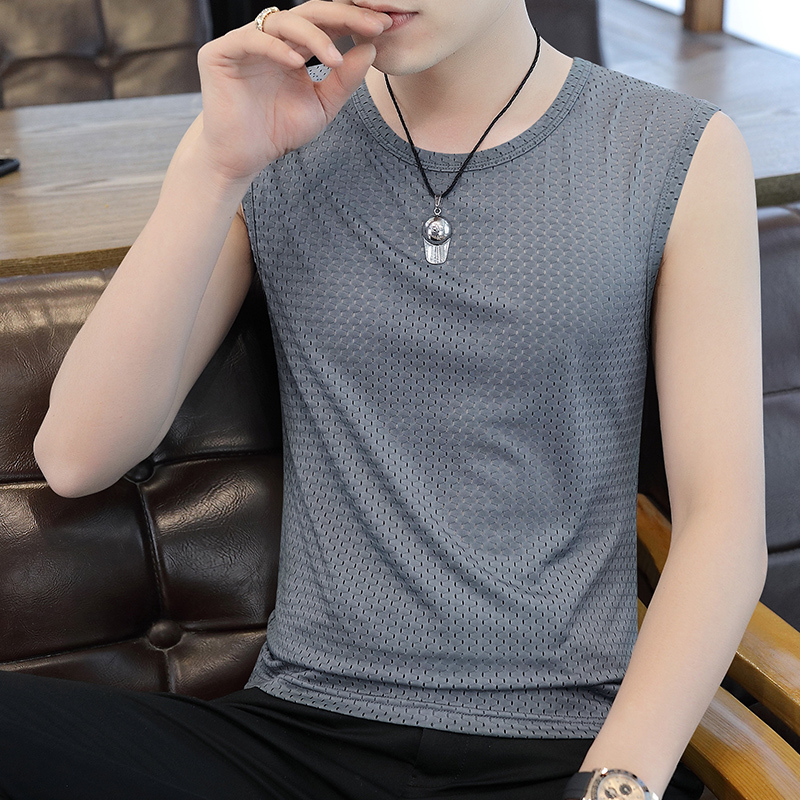 [Breathable Mesh] Ice Silk Quick-Drying Vest for Men 2026 Summer Cool Sleeveless Sports Fitness Undershirt