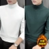 2 cái] Modal cổ cao áo sơ mi nam dài tay áo thun thu đông quần áo thu đông nhung dày ấm áp quần áo thu đông Suit phù hợp
