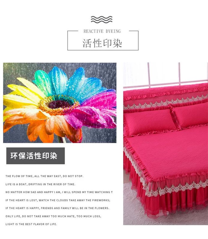 công chúa Hàn Quốc ren bedspread giường váy một mảnh DN giường ren cưới bìa giường trượt nệm bảo vệ - Váy Petti