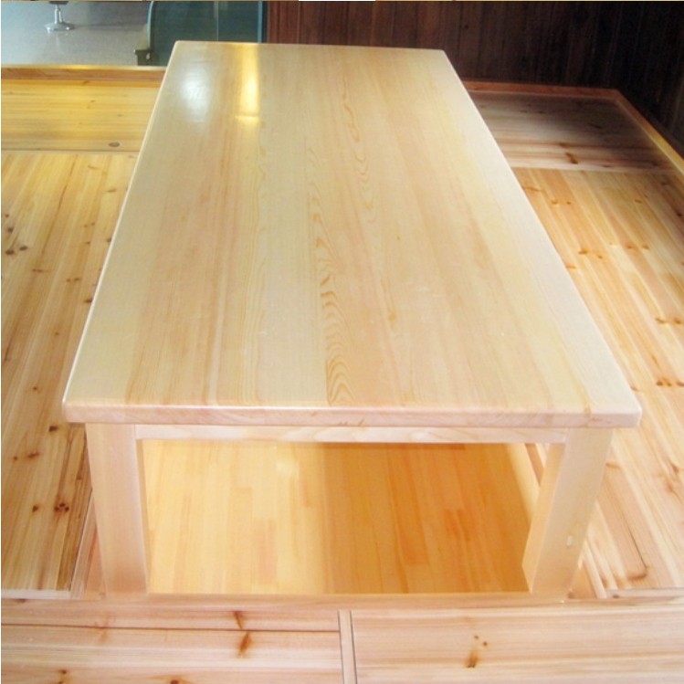 Tatami table day style table solid wood kang table and room table lifting table small short table tea table Zhangzi pine table tea table terrace