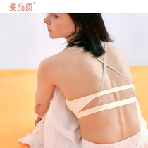 Man quality cross back underwear womens small breasts gather summer thin bra front buckle without steel ring sexy backless bra