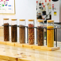 Answer milk tea hi tea bar tea display bottle transparent glass jar test tube bottle decoration