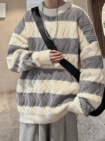 Tide, демисезонный свитер, трикотажная парная одежда для влюбленных, оверсайз, круглый воротник