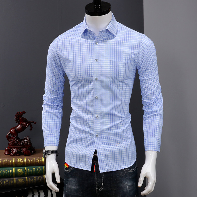 Large size shirt men's long-sleeved business casual summer free ironing professional formal size shirt middle-aged and young men's shirt thin section