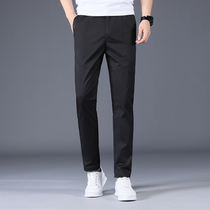 Mens casual pants autumn black business pants mens Korean version of the trend Joker slim slim pants youth trousers