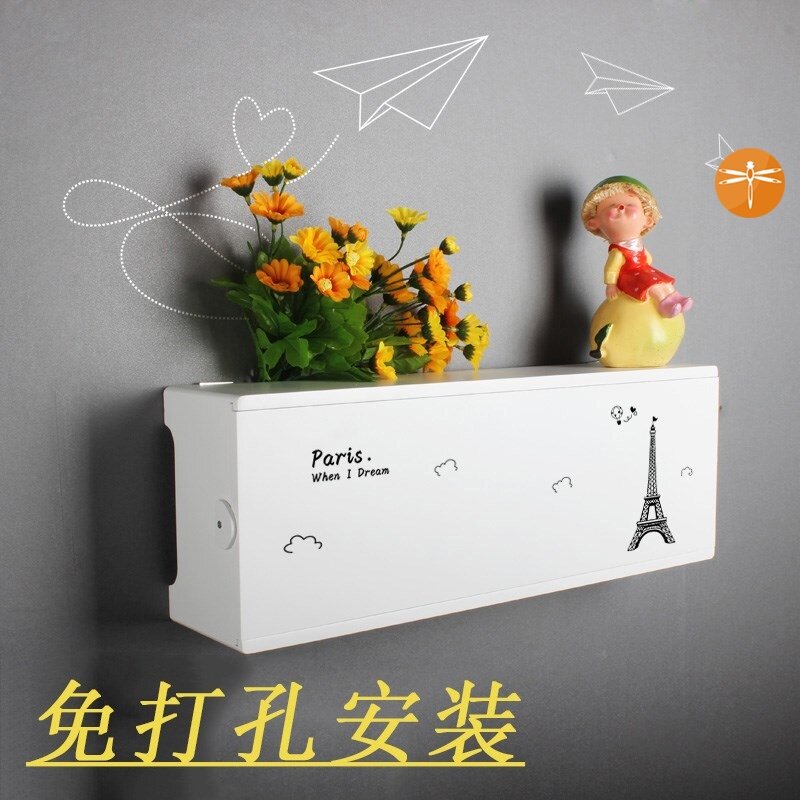Creative Wall TV Cabinet Socket Shelter Concealed Panel Wire Finishing Containing Box Oversized Patch Cord Wall-mounted