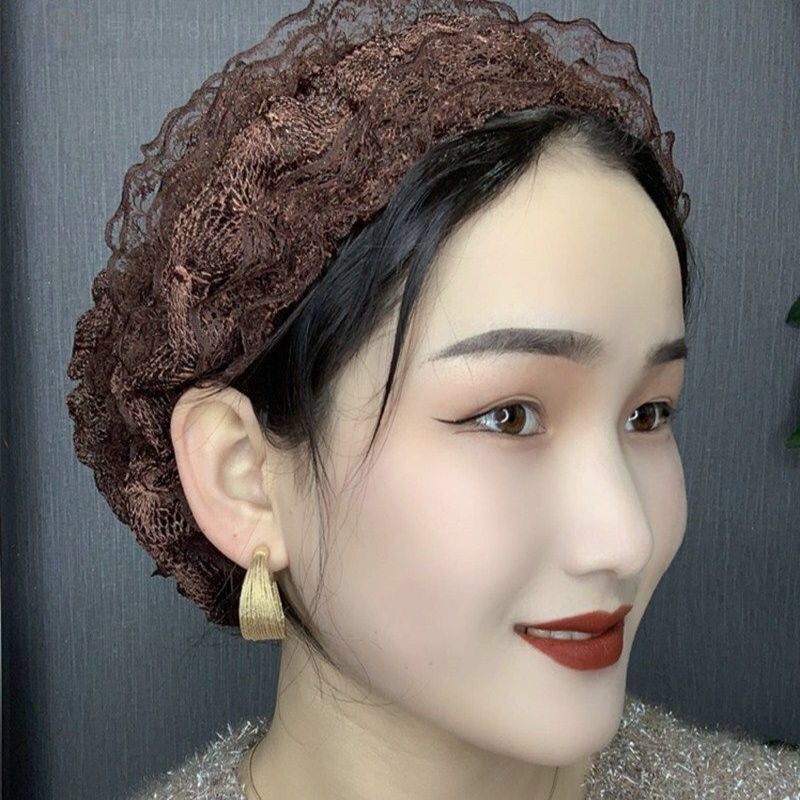 White hair headwear hat spring and summer thin lace hat female Hui simple breathable pullover hat head scarf