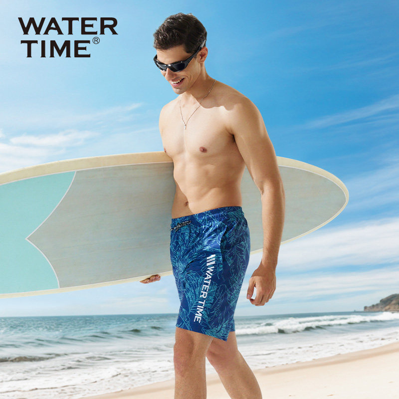 WaterTime沙滩裤男2025新款五分速干宽松大码可下水度假冲浪泳裤