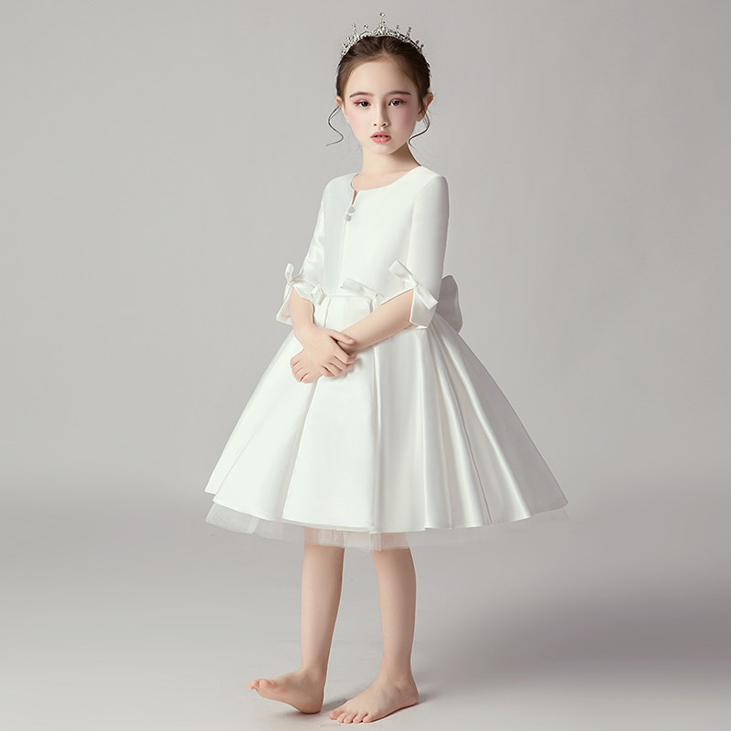 Princess Dress Girl Fluffy Yarn Flowers Child Wedding Dress Children Walking Show Evening Gown Host Piano for the summer