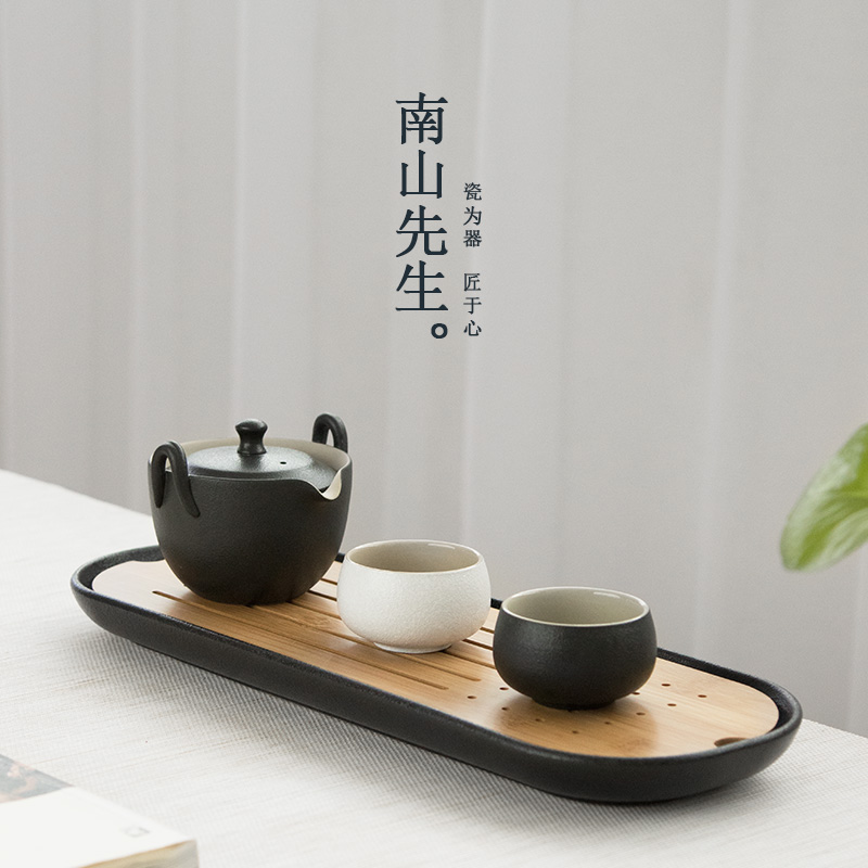 Mr Nan shan tea tray ceramic water storage disk office doing mercifully tea set household contracted small tea tray tea sea