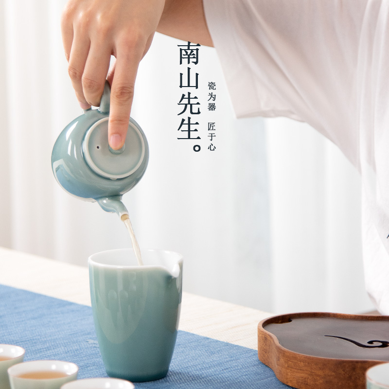 Mr Nan shan first green ceramic teapot single pot of large capacity belt filter domestic Japanese teapot suit
