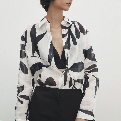 Осенняя комфортная рубашка для отдыха, коллекция 2023, французский стиль