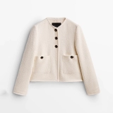 Massimo Dutti, золотая дизайнерская куртка для отдыха, осенняя, облегающий крой