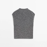 Минималистичный двухцветный трикотажный жилет, майка топ, коллекция 2023