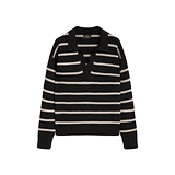 Осенний демисезонный шерстяной трикотажный свитер для отдыха, воротник поло