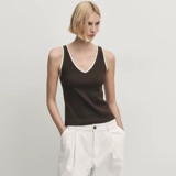 Базовый приталенный жилет для отдыха без рукавов, футболка, в американском стиле, V-образный вырез