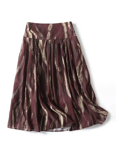 Осенняя демисезонная легкая и тонкая длинная юбка в складку, французский стиль, А-силуэт