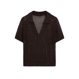 Летняя легкая и тонкая дышащая футболка для отдыха, короткий рукав, воротник поло