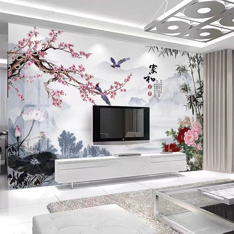 Slate Tv Background Wall for Living Room, New Chinese Style, Modern Minimalist, Light Luxury, 2025 New Model, Microcrystalline Stone Tiles
