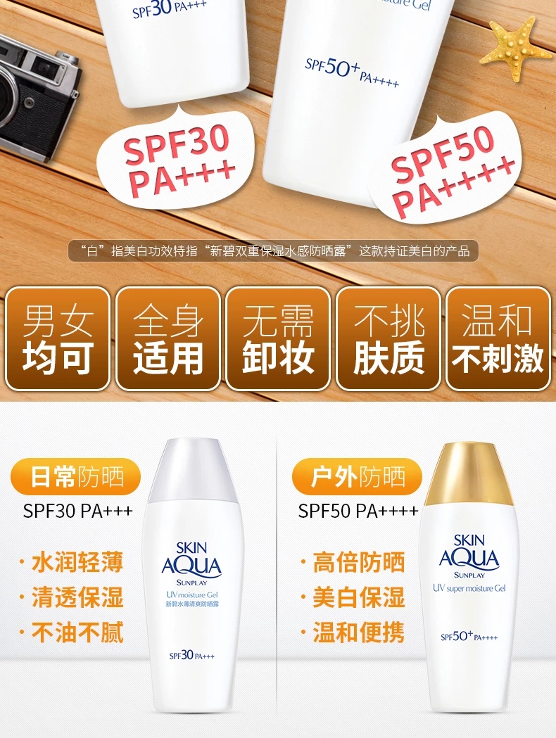 Kem chống nắng Mentholatum Nam ngoài trời Giữ ẩm cho nữ Sinh viên Huấn luyện quân sự Không thấm nước và Chống mồ hôi Bánh quy mới kem chống nắng dành cho da mụn