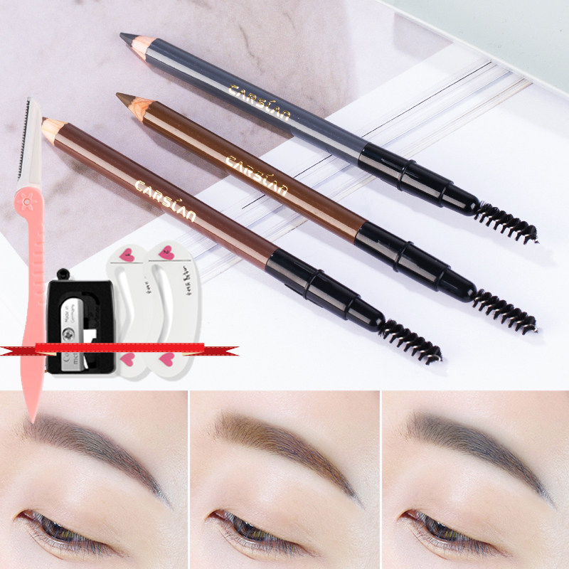 Kazilan eyebrow pencil natural shaping waterproof anti-sweat does not smudge black beginner eyebrow pencil female new brown