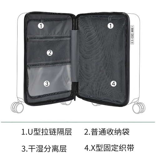 Красный универсальный чемодан, вместительная и большая коробка, 20 дюймов