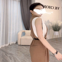 Guangzhou high-end brother-in-law Ou goods fashion minus age net red temperament name Yuanyuan woman dress conjoined pants two sets of summer clothing display slim fit