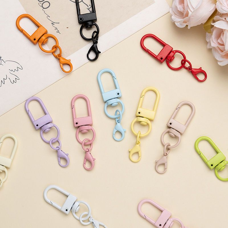 Painted Colorful Rotating Dog Buckle Metal Hardware Accessories U-Shaped Door Buckle Lobster Clasp Doll DIY Toy Bag Hanging Buckle