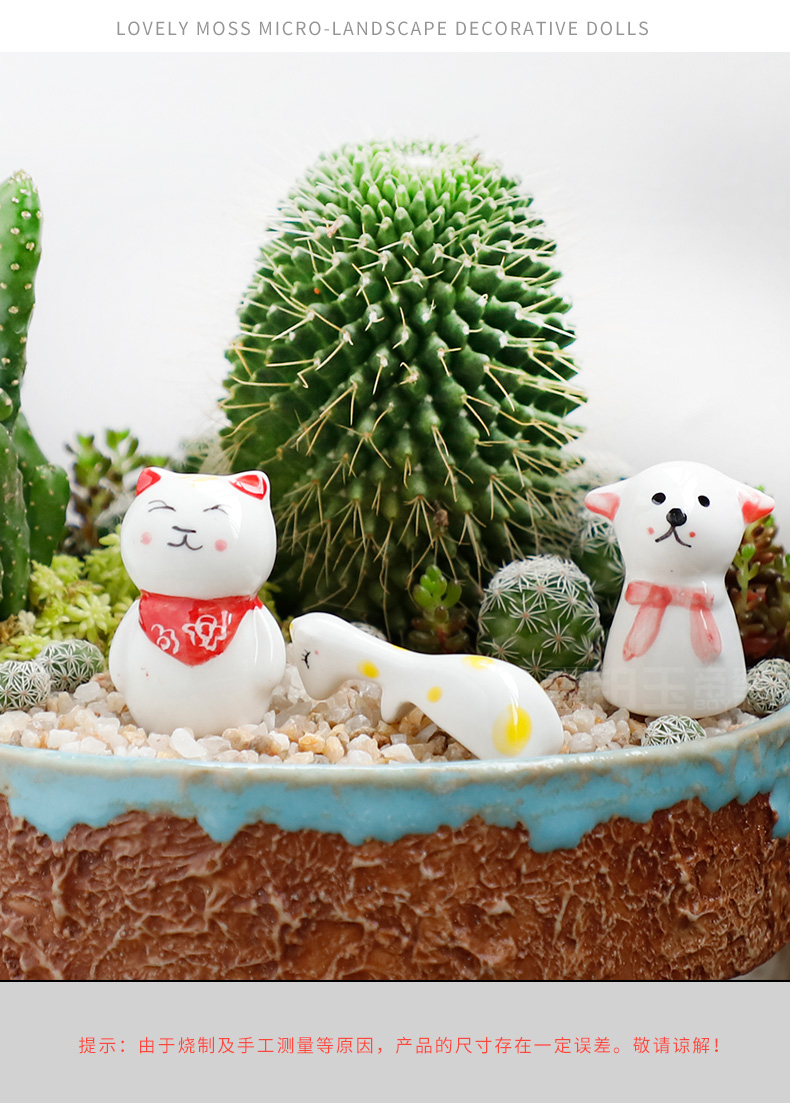 Tự làm thịt platter đồ trang trí vi cảnh bonsai trang trí phim hoạt hình động vật thực vật hoa trang trí chậu sáng tạo - Trang trí nội thất trang trí cầu thang phòng khách đẹp