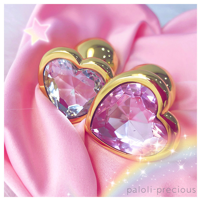 Ellie's Japanese cute love tail anal plug loli crystal diamond golden sex toy