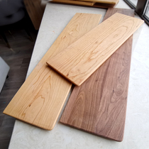 Cherry wood black walnut solid wood one word partition living room shelf bookshelf layer board oak shelf board wall storage