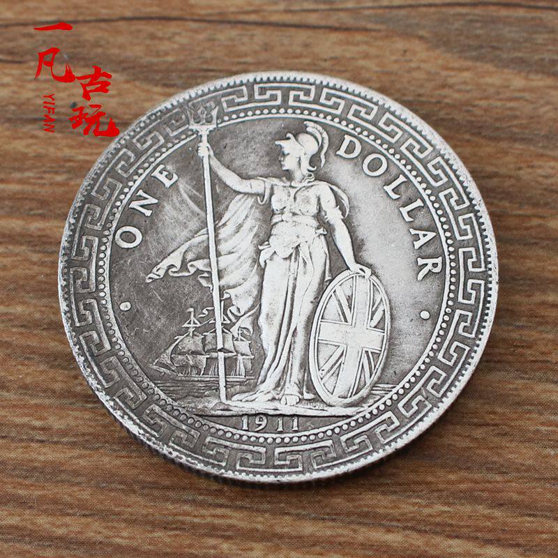 Imitation ancient silver dollar Morgan coin foreign currency station man goddess bronze silver plated diameter 39 can blow the dragon ocean yuan big head silver dollar