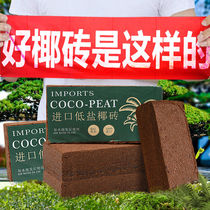 (Desalinated coconut brick) Coconut bran brick special soil for flower cultivation coconut soil universal nutrient soil for succulent green plants imported
