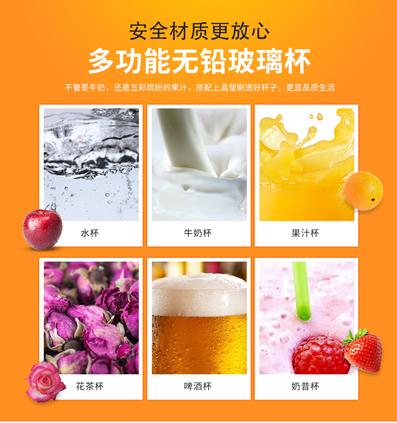 泰国进口 Ocean 鸥欣 耐热玻璃杯套装 290ml*4只 图2