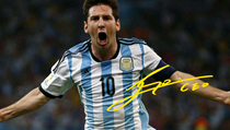 6 inch Messi autographed photo new popular promotional photo signed photo No. 39