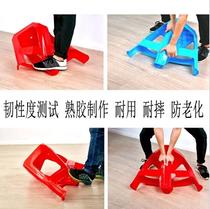 Plastic stool household stool dining chair high stool thickened round stool square stool plastic non-slip high stool adult self-assembly