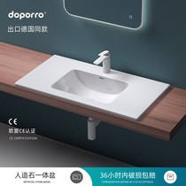 (Export factory direct sales) Simple artificial stone integrated platform basin bathroom wash basin semi-embedded washbasin