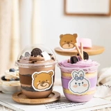 Пластиковый мусс, прозрачный милый эластичный комплект для коммерческого использования, популярно в интернете