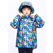 Autumn and Winter Childrens assault clothing windproof rain plus cotton plus velvet Nordic original single outdoor ski clothing original 599