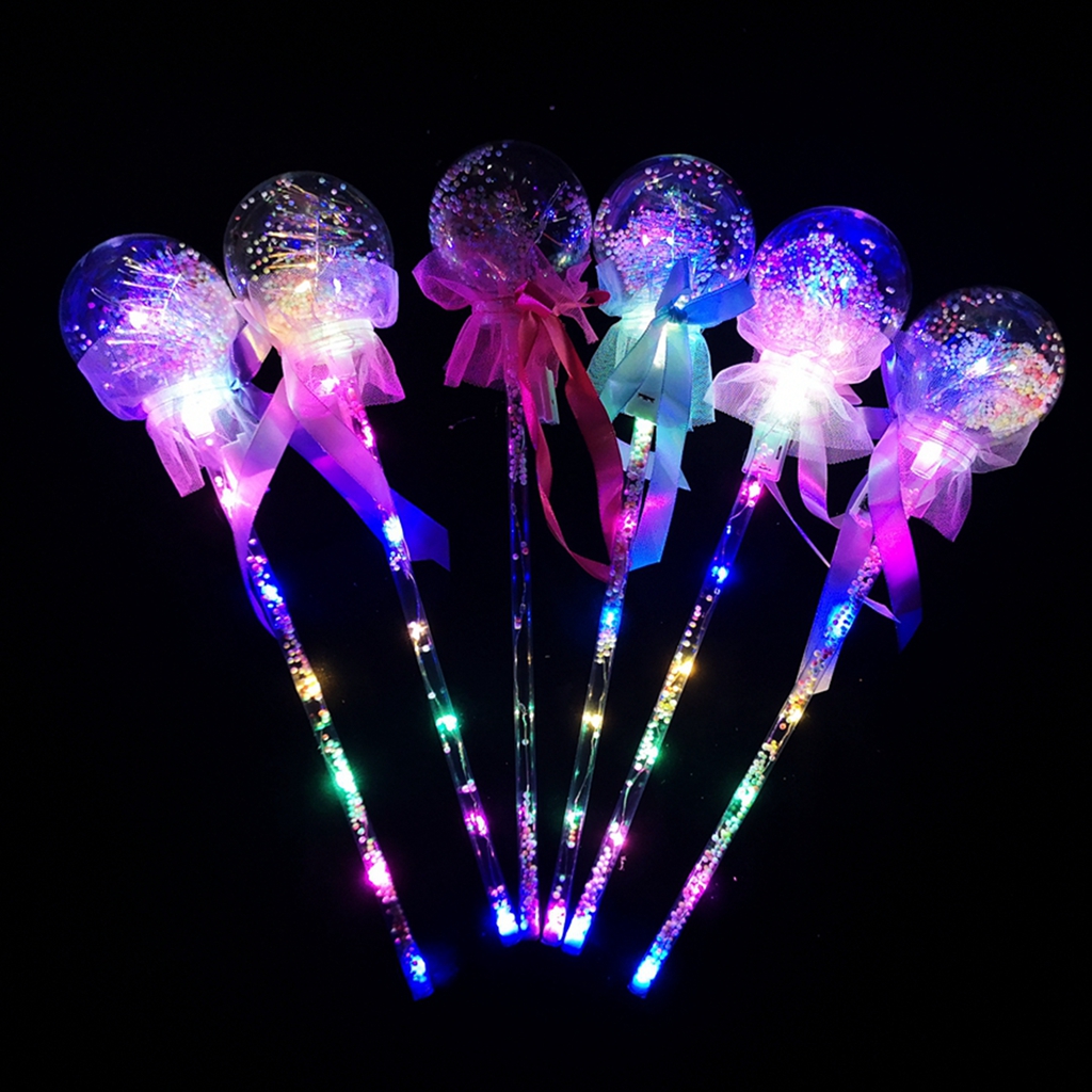 Douyin pushes colorful luminous star stick holding flash fairy stick net red Bobo ball toy stall night market