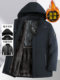 Dad's Winter Coat, Cotton-Padded Jacket for Middle-Aged Men, Fleece-Lined and Thickened, Grandpa's Winter Loose-Fitting Cotton-Padded Jacket for Middle-Aged and Elderly People