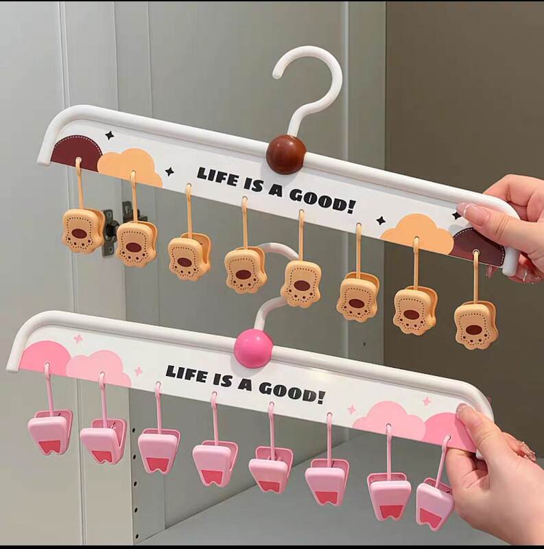 Cartoon Cute Bear Sock Clips, Multi-Clip Drying Clips, Dormitory Balcony Clothes Rack, Multi-Functional Baby Clothes Hanger Cartoon Cute Bear Sock Clips, Multi-Clip Drying Clips, Dormitory Balcony Clothes Rack, Multi-Functional Baby Clothes Hanger