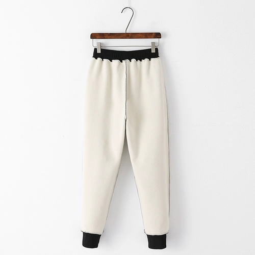 Бархатные осенние демисезонные утепленные спортивные штаны для матери, для среднего возраста