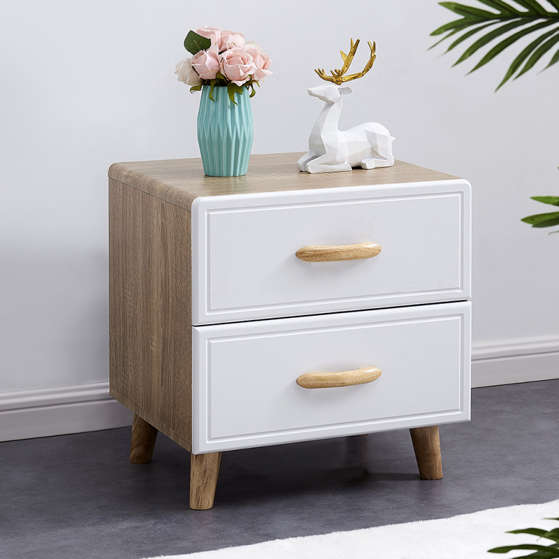 Bedside cabinet simple modern storage cabinet luxury Nordic bedside table ins wind paint-free storage bedroom bedside cabinet