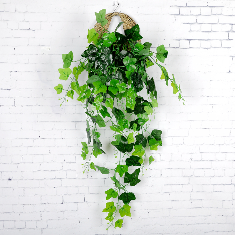 Simulation plant rattan fake green plant wall hanging on the wall gold Ge hanging basket green leaf creeper wall decoration wall hanging