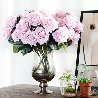 European simulation bouquet silk flower set ornaments living room table fake flower dry flower potted decoration floral New House
