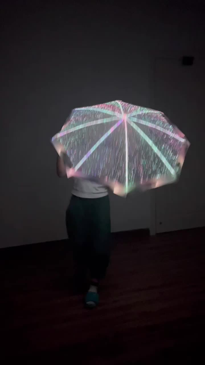 Optical Fiber Fabric Luminous Decorative Umbrella For Festival