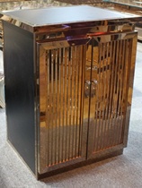 KTV rose gold karaoke cabinet double three-door rectangular private room TV amplifier sound box bar shelf