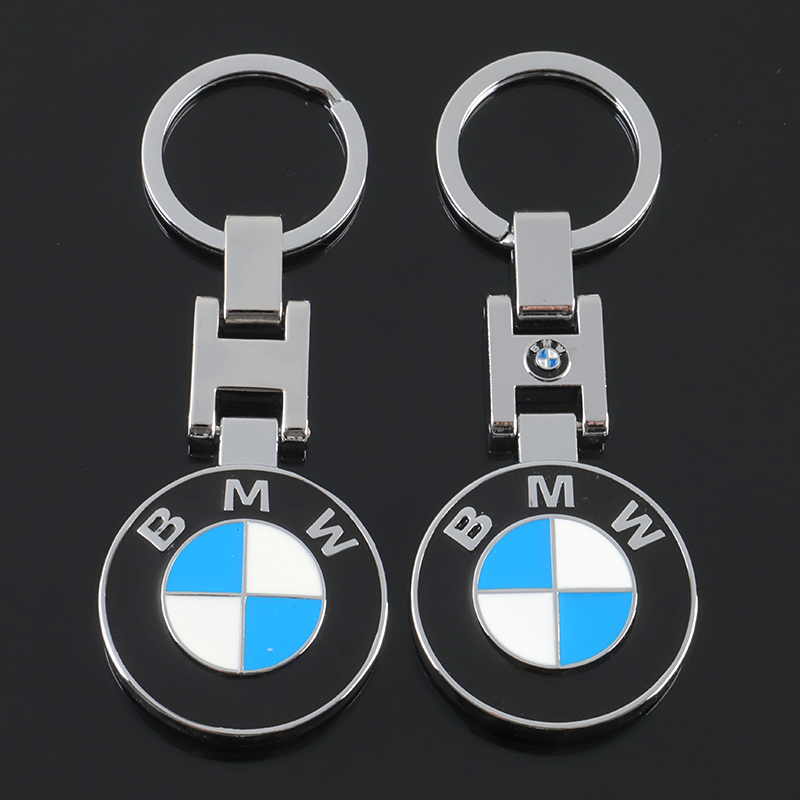 Enamel Double-Sided Bmw Car Logo Metal Keychain Couple Anti-Lost Car Key Ring Chain Pendant